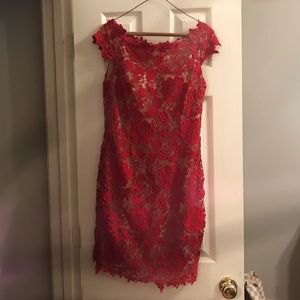 Betsy & Adam: Red Lace Dress